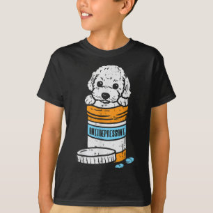 T-shirt Antidépresseur Poodle mignon animal animal animal 