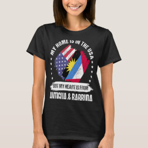 T-shirt Antigua American Patriot Gros Fier Mon coeur est f