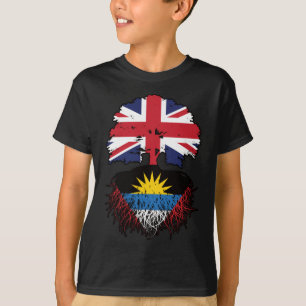 T-shirt Antigua Antiguan Royaume-Uni Drapeau des racines d
