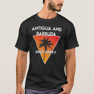 T-shirt Antigua Et Barbuda Aux Couleurs Ensoleillées