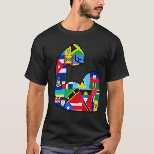 T-shirt Antigua Et Barbuda Jamaïque Cuba Haïti Porto Rico