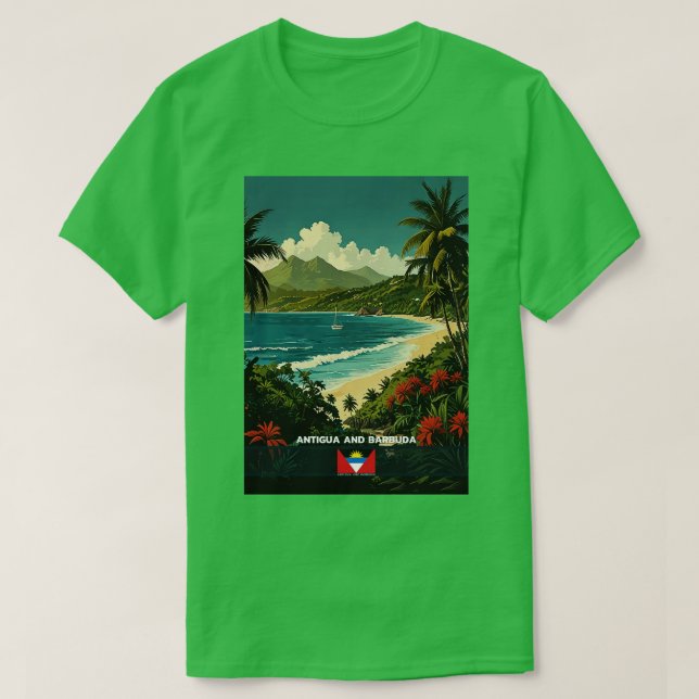 T-shirt Antigua-et-Barbuda Travel 2 (Design devant)