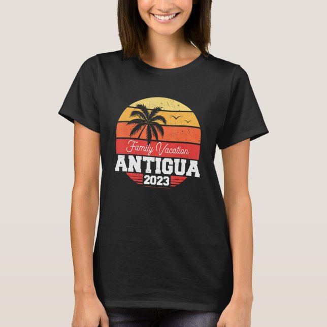 T-shirt Antigua Family Vacation 2023 Matching Holiday Summ (Devant)