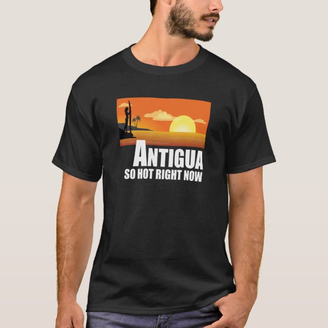T-shirt Antigua so hot right now Retro Travel Beach Vacati (Devant)