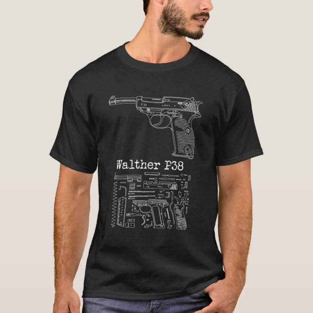 T-shirt Antique 2ème guerre mondiale Walther P38 Pour Coll (Devant)