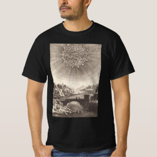 T-shirt Antique Astronomy Sky avec Soleil par Allain Malle