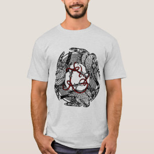 T-shirt Antique Bookplate Trois Hawks William de Morgan