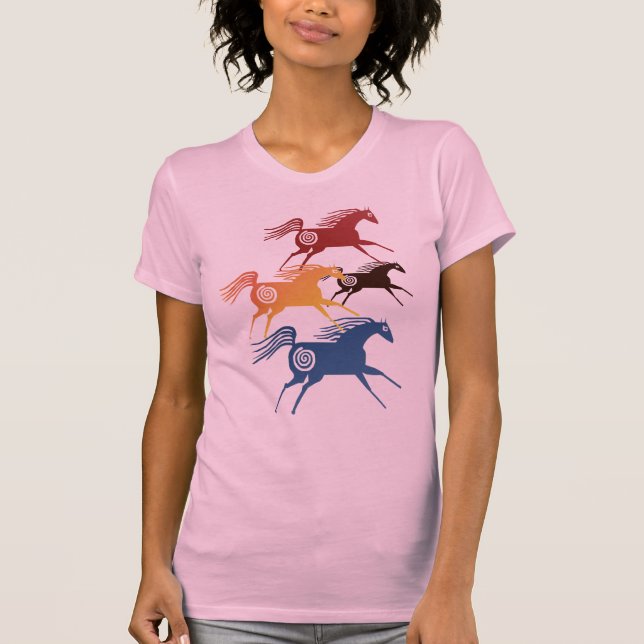 T-shirt antique de chevaux (Devant)