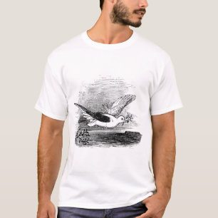 T-shirt Antique Dove avec Branche d'Olivier