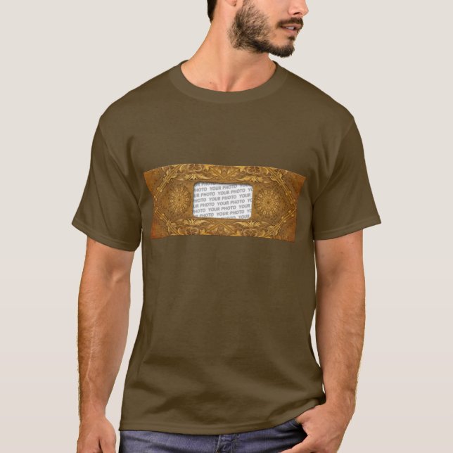 T-shirt Antique Frame I + votre image & backgr. (Devant)