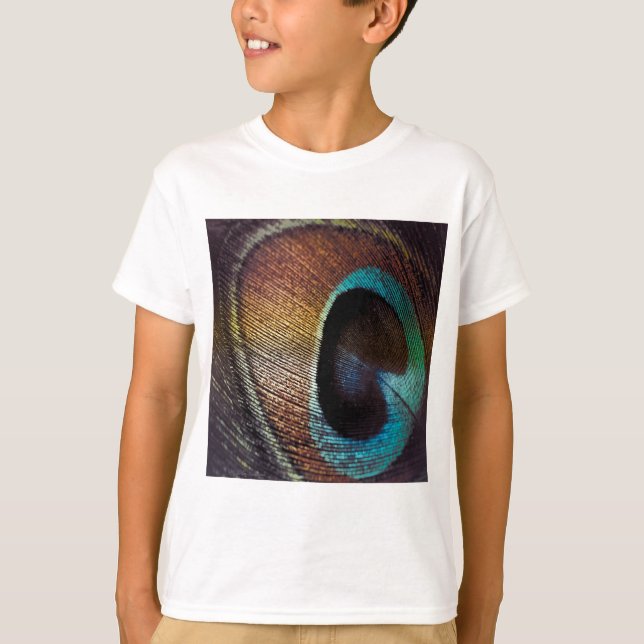 T-shirt Antique Hues Peacock Feather Eye (Devant)
