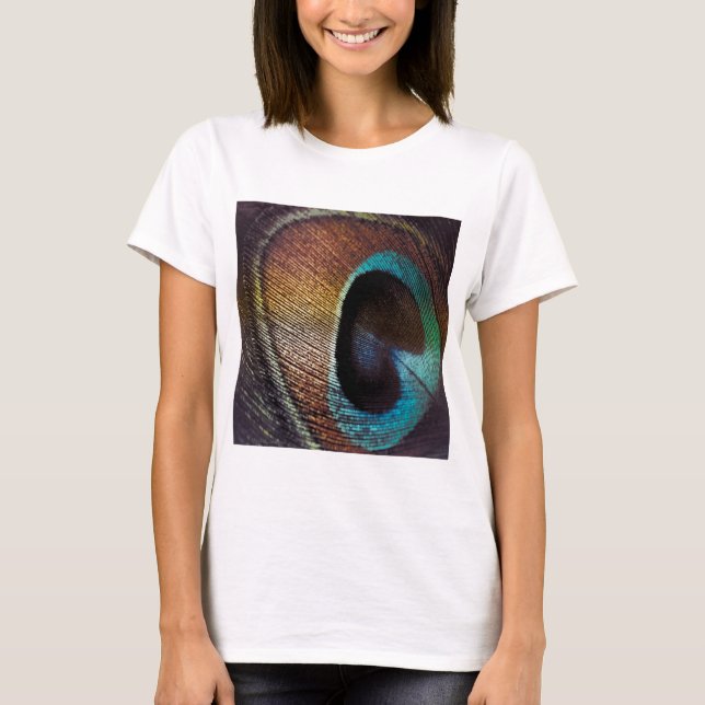 T-shirt Antique Hues Peacock Feather Eye (Devant)