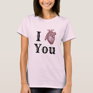 T-shirt Antique I Heart You