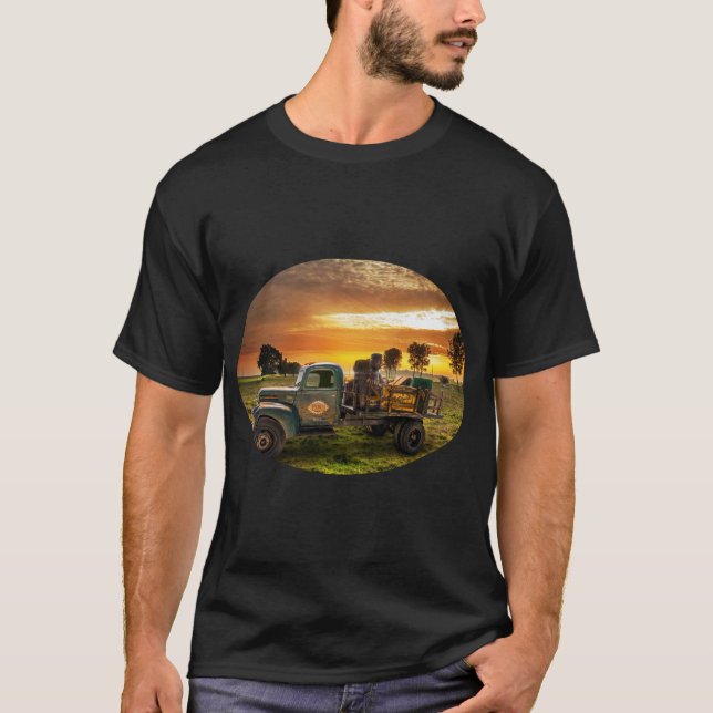 T-shirt Antique ramassage à la campagne (Devant)