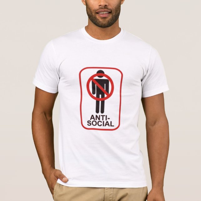 T-shirt antisocial (Devant)