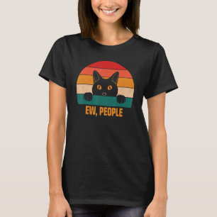 T-shirt Antisocial Eww Les Gens Chat Haine Les Gens Introd