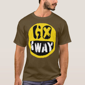 T-shirt Antisocial Go Away Emoji Design Amusant Un Happy F