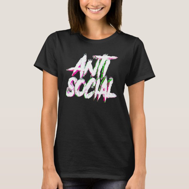 T-shirt Antisocial Shirt Introvert I Hate People Antisocia (Devant)