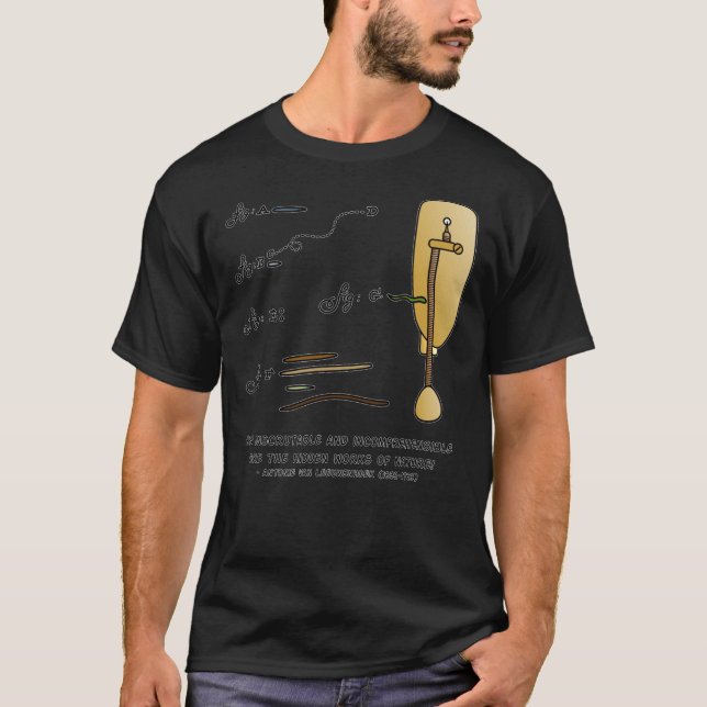 T-shirt Antoine Van Leeuwenhoek Microscopie (Devant)