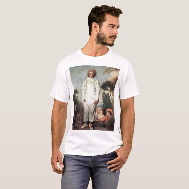 T-shirt ANTOINE WATTEAU - Pierrot (Gilles) 1718 (Devant entier)