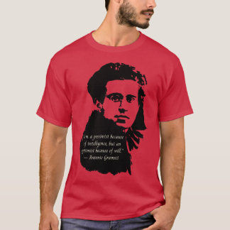 T-shirt Antonio Gramsci portrait et citation Je suis un pe