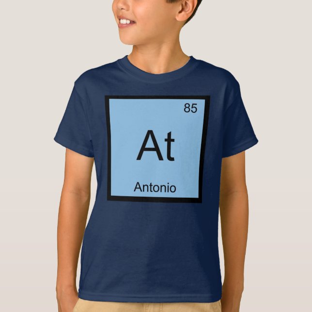 T-shirt Antonio Nom Chimie Élément Tableau périodique (Devant)