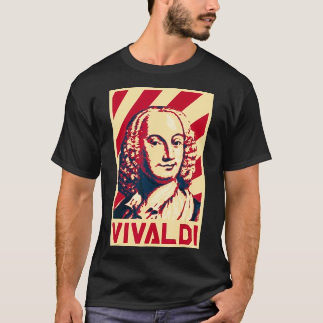 T-shirt Antonio Vivaldi Propagation musicale rétro  (Devant)