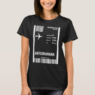 T-shirt Antsiranana Madagascar Carte d'embarquement Billet