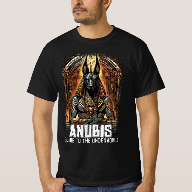 T-shirt Anubis Ancienne Egypte DIEU Guide to Underworld (Devant)