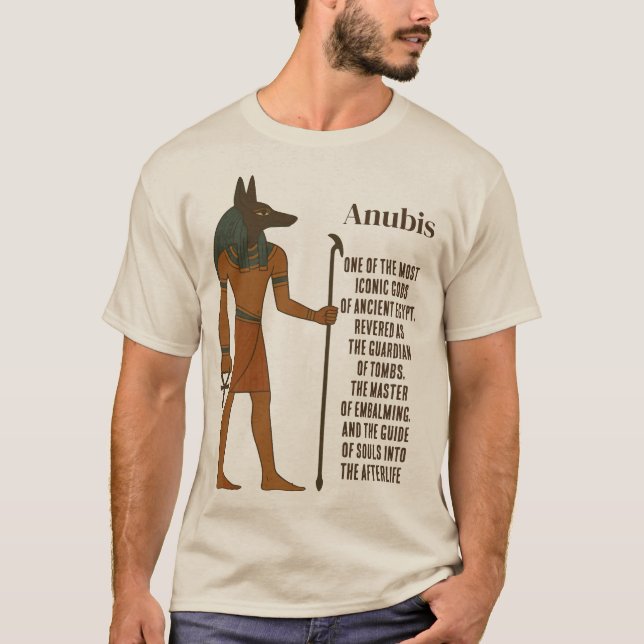 T-shirt Anubis - Histoire de l'Égypte antique (Devant)