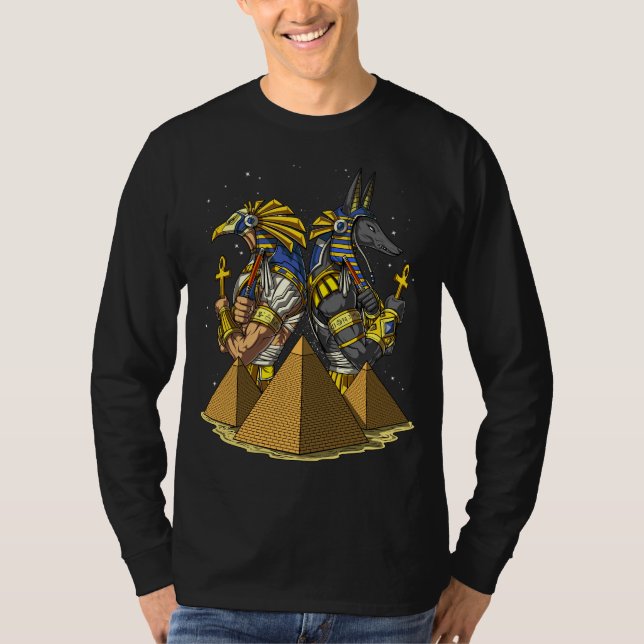 T-shirt Anubis Ra Dieux Égyptiens Mythologie des Pyramides (Devant)