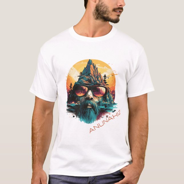 T-shirt Anunakiz Futuriste Montagne Anunnaki Enki (Devant)