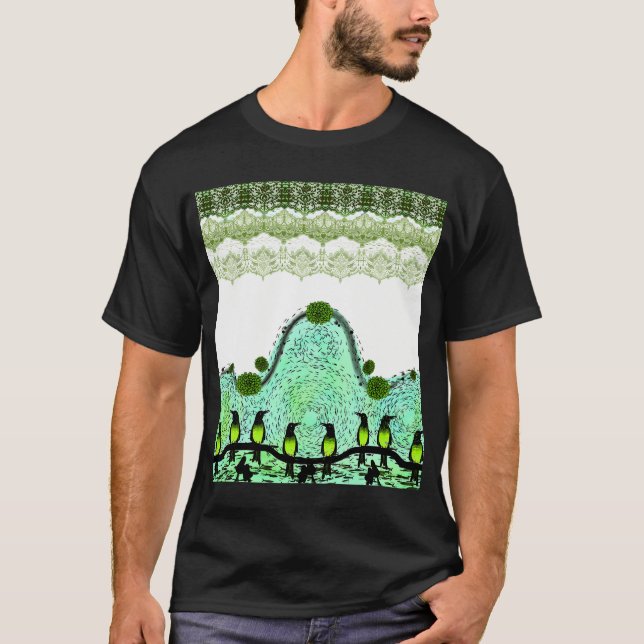 T-shirt anxiété(alternatif) vert (Devant)