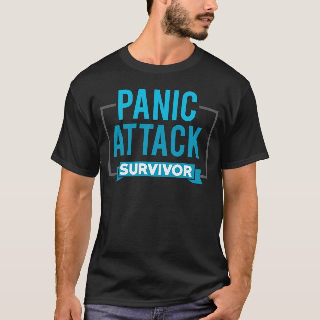 T-shirt Anxiété drôle Attaque panique Sarcastique Stress m (Devant)