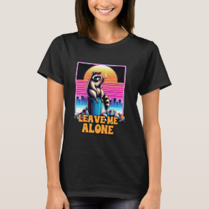 T-shirt Anxiety Racoon Antisocial Mental Health me Feuille