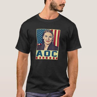 T-shirt AOC Alexandria Ocasio Cortez Pop Art Vintage USA A