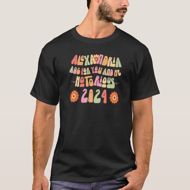 T-shirt AOC célèbre pour vous et moi 2024 Retro Alexandria (Devant)