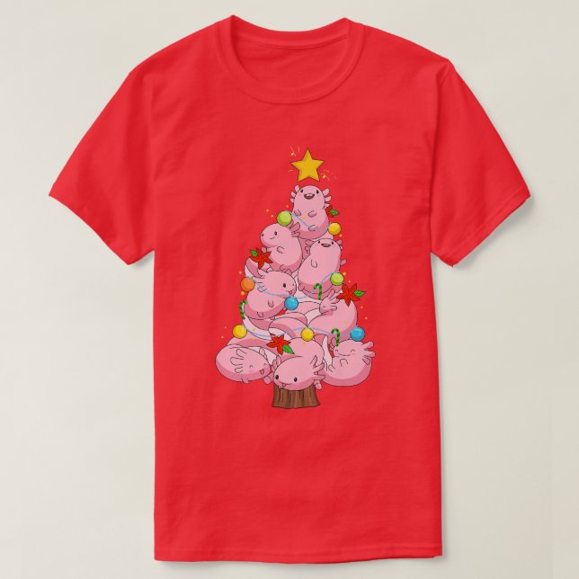 T-shirt Aolotl Arbre de Noël Ornament Poisson Aolotl Anima (Design devant)