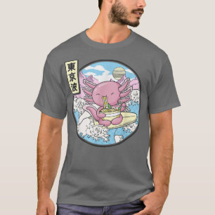 T-shirt Aolotl Eating Ramen Japan Waves Anime Vaporwave Ka