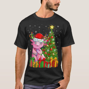 T-shirt Aolotl Éclairage Xmas Arbre Santa Hat Aolotl Chris