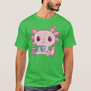 T-shirt Aolotl Lecture Livre École Aolotls Kawaii Lire Boo
