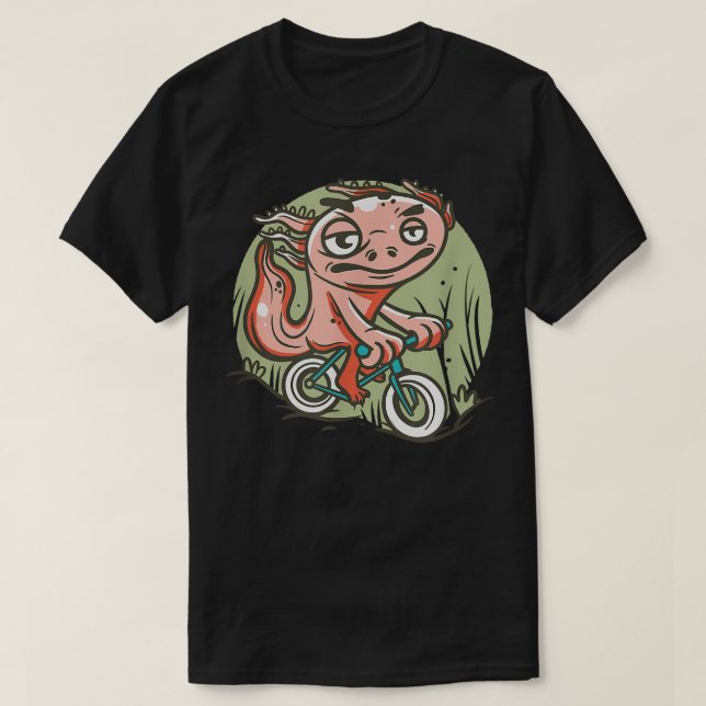 T-shirt Aolotl Vélo Cute Aolotls Kawaii Japon A (Design devant)
