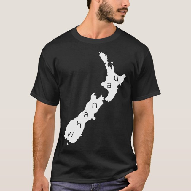 T-shirt Aotearoa New Zealand With Kiwi Whanau Maori  (Devant)