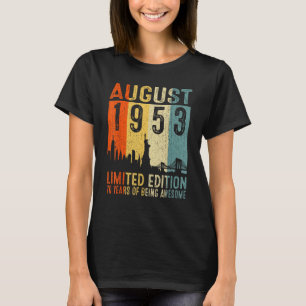 T-shirt Août 1953 70 Ans D'Être Impressionnant
