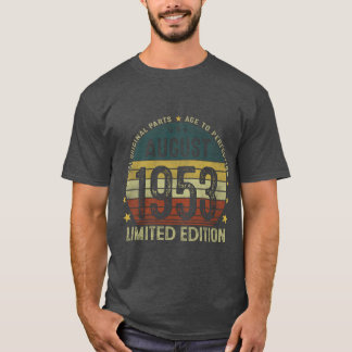 T-shirt Août 1953ee 70 ans 70e fille
