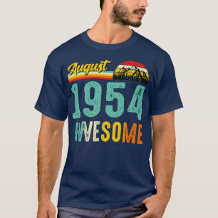 T-shirt Août 1954 Anniversaire Vintage Août 1955