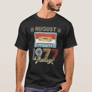 T-shirt Août 1977 enregistreur à cassettes vintage