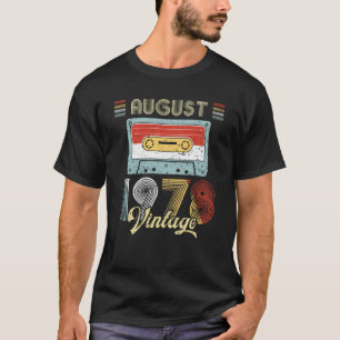 T-shirt Août 1978 enregistreur à cassettes vintage