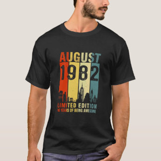 T-shirt Août 1982 40 Ans D'Être Impressionnant