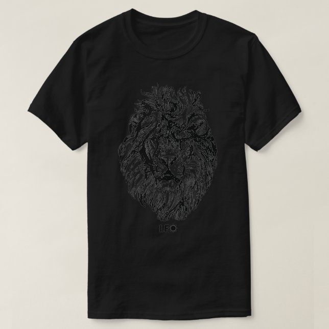 T-shirt Août Anniversaire Leo Lion Pride Graphisme Mens Zo (Design devant)